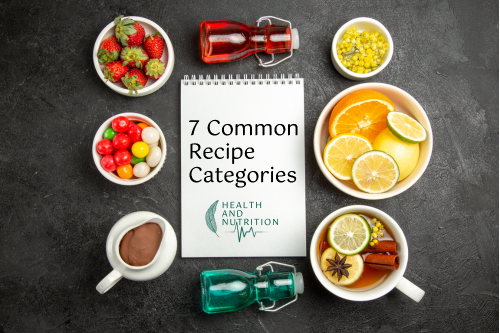 What are the 7 common recipe categories?