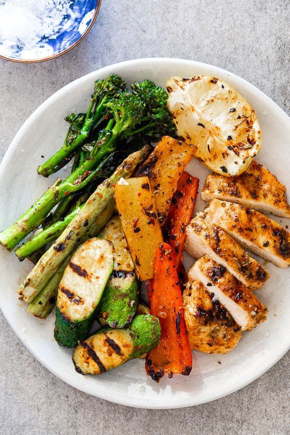 Keto lunch ideas: grilled chicken avocado salad, zucchini noodles with pesto.